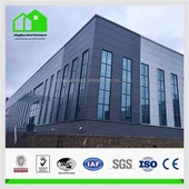 Glasgardinvägg Stålstrukturlager